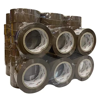 Imagen de ZCENTER Cinta 6 Rollos Embalar embalaje adhesiva para Cajas y Paquetes (MARRON 4.8X150 M 36PCS)