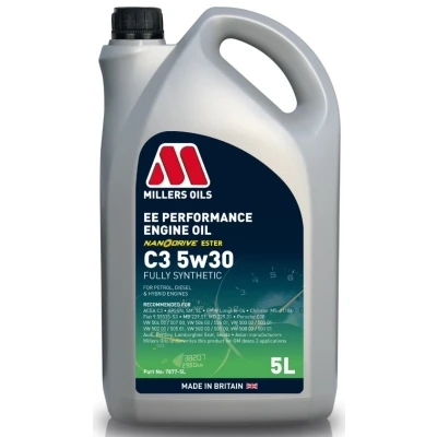 Imagen de Millers Oils Ee Performance C3 5W 30 5L Aceite de motor 7877 5 BMW: 3 Sedán, VOLKSWAGEN: Golf 4, 5, 7