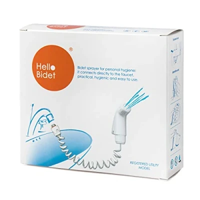 Imagen de Bidet Portátil HELLO BIDET, Ducha para Higiene Intima, se Conecta al Grifo, Bidé de Viaje, Producto Italiano