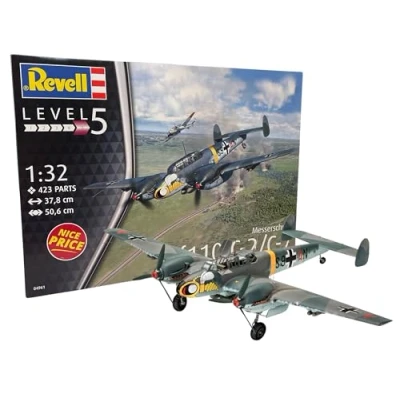 Imagen de Revell Messerschmitt Bf110 C 2/C 7, Escala 1:32 Kit de Modelos plástico, Multicolor, 1/32 04961 4961
