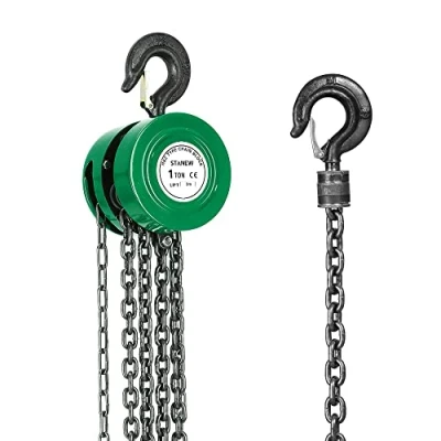 Imagen de STANEW Polipasto de Cadena Manual Con Gancho Resistente, Altura Elevación 3,0 m, Verde, Doble Carga, G80, Seguridad (1 Tonelada m)