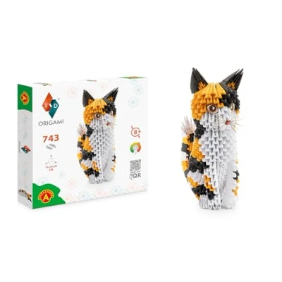 Imagen de Origami 3D Hermosa escultura de papel con componentes patentados e instrucciones construcción comprensibles, a partir 8 años (gato)