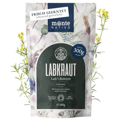 Imagen de Té de galio Monte Nativo (300g) Auténtico delicadamente secado Tisana aromática, 100% pura y natural, en hojas sueltas sin aditivos Una infusión saludable refrescante