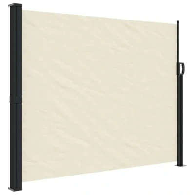 Imagen de vidaXL Toldo Lateral Retráctil, Pantalla de Privacidad, Resistente al Agua Rayos UV, para Jardín Patio Balcón, Crema