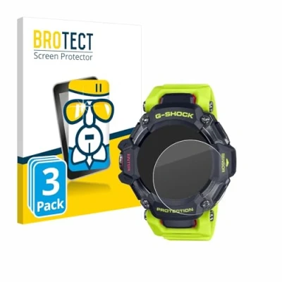 Imagen de BROTECT Protector Pantalla Cristal para Casio G Shock GBD H2000 Vidrio (3 Unidades) [Dureza 9H, Anti Arañazos]