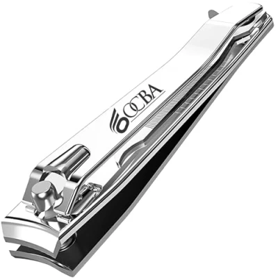 Imagen de OCBA Cortaúñas de acero inoxidable para uñas gruesas los pies, profesional, resistente, hombres y mujeres (cortaúñas)