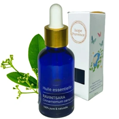 Imagen de Aceite Esencial de Ravintsara 30 ml (Cinnamomum Camphora), 100% puro y natural, alivia el dolor lucha contra la fatiga