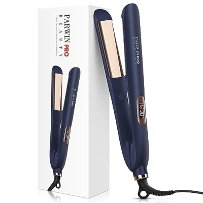Imagen de plancha pelo Profesional 32MM, PARWIN PRO BEAUTY Rizadora de 2 en 1, Placa Calefactora Sedosa con Revestimiento Nano Titanio, profesional, pantalla LCD, 130℃ 230℃