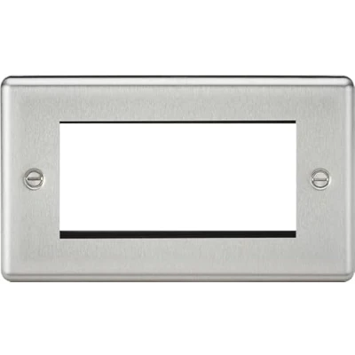 Imagen de Knightsbridge CLAV4GBC Placa Frontal Modular 4G Borde Redondeado Cromado Cepillado
