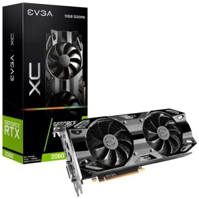 Imagen de EVGA GeForce RTX 2060 12GB XC Gaming, 12G P4 2263 KR, GDDR6, Dual Fans, Placa Trasera de Metal, Negro