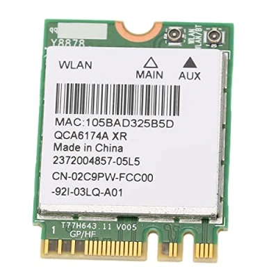 Imagen de Tarjeta WiFi Inalámbrica, de Red Inalámbrica QCA6174a 2.4G/5G Doble Banda, M.2 867Mbps BT4.0, Protocolo 802.11a/b/g/n/AC, Plug and Play