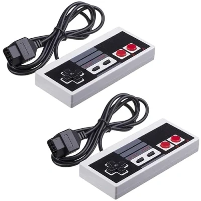 Imagen de Link e : 2 X Gamepad de Repuesto Compatible con la Consola Nintendo NES Original