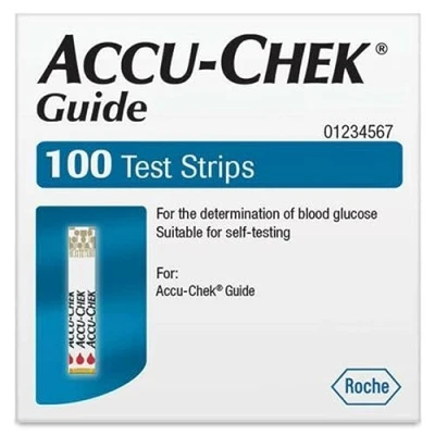 Imagen de Accu Chek Guide Tiras reactivas, 100 unidades, para determinación de glucosa en sangre