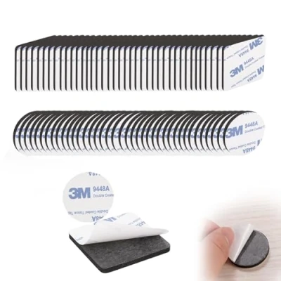 Imagen de DALAETUS 80 Piezas Almohadillas Adhesivas Set, 2 Formas de Cinta Adhesiva Fuertes, Resistencia Adhesivo Doble Cara, Espuma para Montaje so DoméStico (Cuadradas y Redondas)
