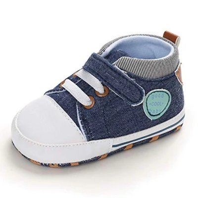 Imagen de MASOCIO Zapatillas Bebe Niño Zapatos Primeros Pasos Bebé Recién Nacido Azul 6 12 Meses