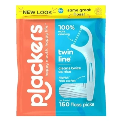 Imagen de Plackers Twin Line Dental Flossers, 150 count