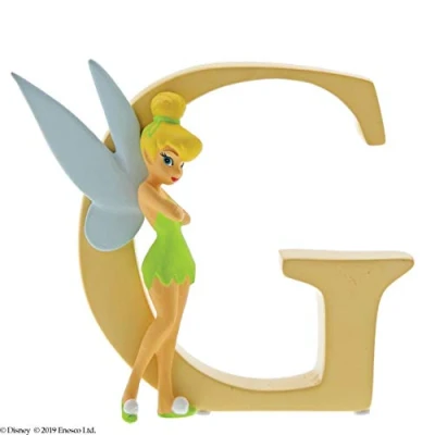 Imagen de Enchanting Disney , Figura de Campanilla y letra &quot;G&quot; Peter Pan, Para coleccionar, Home Deco, Enesco, Multicolor, Talla única