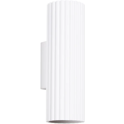 Imagen de SOLLUX LIGHTING Aplique de pared carbono, blanco, altura 20 cm, aluminio, 2 luces.
