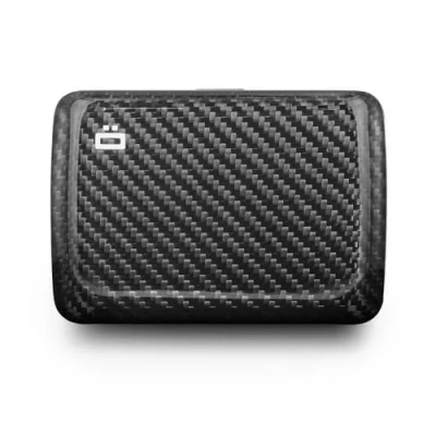 Imagen de OGON Cartera de Aluminio Smart Case V2 Fácil Almacenamiento Tarjetero Protección RFID Capacidad 10 Tarjetas y Billetes (Fibra Carbono Auténtica)