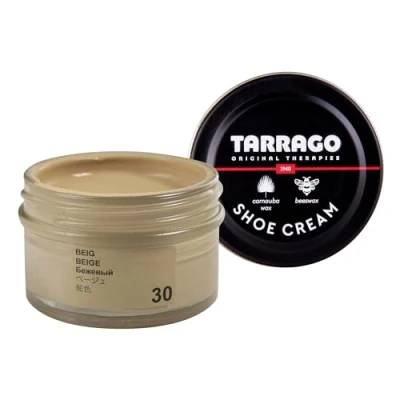 Imagen de Tarrago Basic Shoe Cream 50 ml Crema Protectora para Calzado de Cuero Betún Zapatos Cuidado del Nutre, Repara y Protege Abrillantador Color Beige