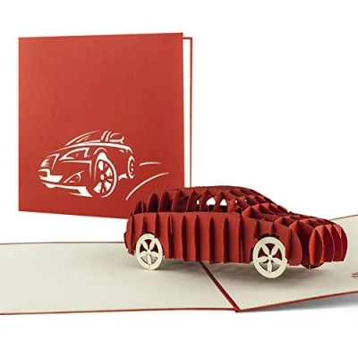 Imagen de Tarjeta Cumpleaños 18 Con Coche Desplegable, de Regalo para Jovenes Adultos como Tarjetas Felicitacion por Conseguir Permiso Conducir, T07
