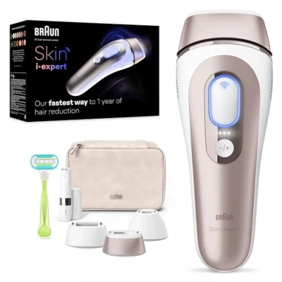 Imagen de Braun Luz Pulsada Skin i·expert Smart IPL, Eliminación Del Vello En Casa, App Gratuita, Funda, Maquinilla Venus, 3 Cabezales, PL7249