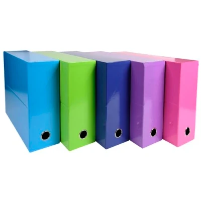Imagen de Caja transferencia exacompta iderama din a4 lomo 90 mm colores surtidos