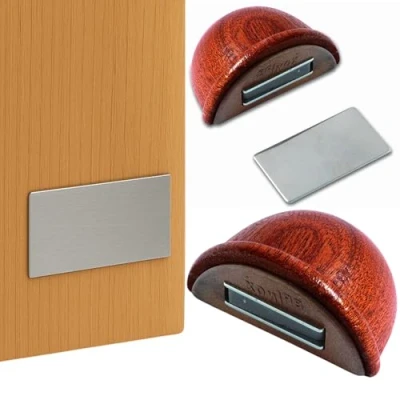 Imagen de Brinox B78280Z Tope retenedor de Madera con imán, 4,8 x 3,6 2,5 cm, Color sapeli