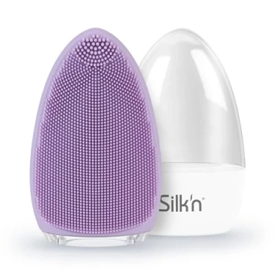 Imagen de Silk`n Bright Facial Cleansing Brush Made of Silicone, hygienic deep Cleansing, Gentle Peeling and Massage, Waterproof, Rechargeable Purple