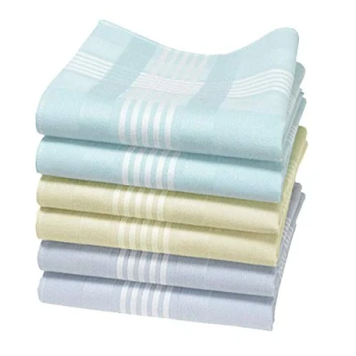 Imagen de Hankiss Pañuelos de Algodón Orgánico Color Modelo SUMMER Tamaño 43cm 6 Piezas 100% Certificado GOTS