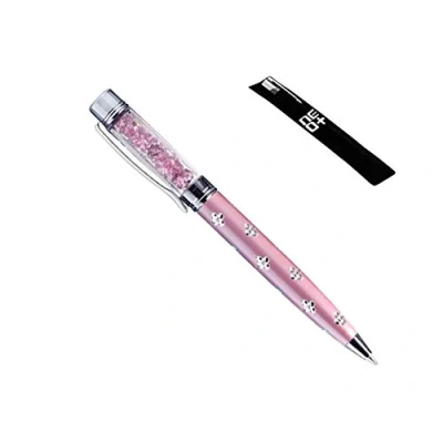 Imagen de Bolígrafo decorado con cristales de Swarovski Dos recargas tinta incluidas, color rosa
