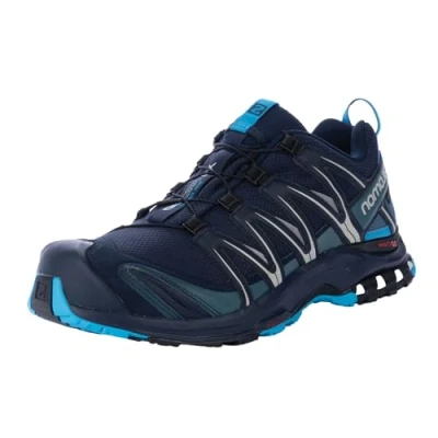 Imagen de Salomon XA Pro 3D Gore Tex, Zapatillas Impermeables de Trail Running y Senderismo para Hombre, Estabilidad, Agarre, Protección duradera, Navy Blazer/Hawaiian Ocean/Dawn Blue, 44 2/3 EU