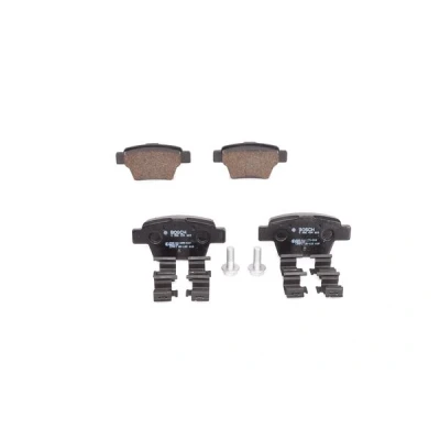 Imagen de BOSCH 0 986 494 605 Juego de pastillas freno Low Metallic con instrucciones montaje, Chapa antichirridos, tornillos