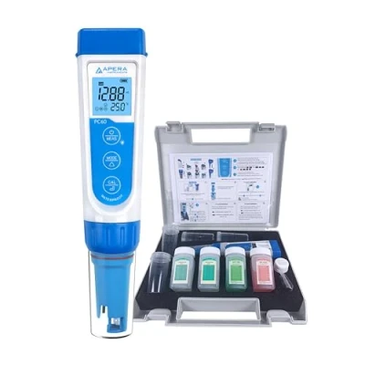 Imagen de Apera Instruments PC60 Premium multiparámetro 5 en 1 (valor de pH, conductividad/CE, TDS, salinidad, temperatura, precisión pH 0,01/1%, electrodo reemplazable, resistente al agua)