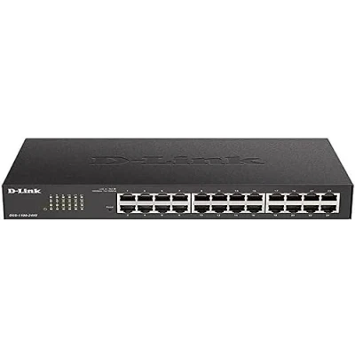 Imagen de D Link DGS 1100 24V2/E, Switch Smart 24 Puertos Gigabit, RJ 45, Gestión Web, Layer 2, VLAN, sobremesa, IGMP Snooping, VoIP QoS, Seguridad Red, Montaje Rack Cable de alimentación UE, Negro