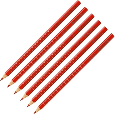 Imagen de FABER CASTELL 205069 lápices de color Colour Grip, Morgenrot, 6 piezas, a prueba roturas, para adultos y niños