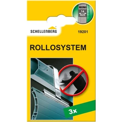 Imagen de Schellenberg 19201 Mini 3 Piezas, para Ejes de Tubo Acero 40 mm, Plateado, Suspensión persiana enrollable Maxi, Set