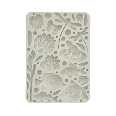 Imagen de Stamperia Molde de silicona A5 para álbumes recortes, diarios balas y más, antiadherente, adecuado arcilla seca al aire, resina perfecto manualidades regalo (bosque