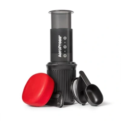 Imagen de AeroPress Go Cafetera de Viaje Método 3 en 1 combina Prensa Francesa, Pour Over y Espresso Café sin amargor ni residuos portátil para camping viajes