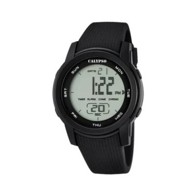 Imagen de CALYPSO Reloj Modelo K5698/6 de la colección Color Splash, Caja 45,5 mm Correa plástico Negro para Caballero