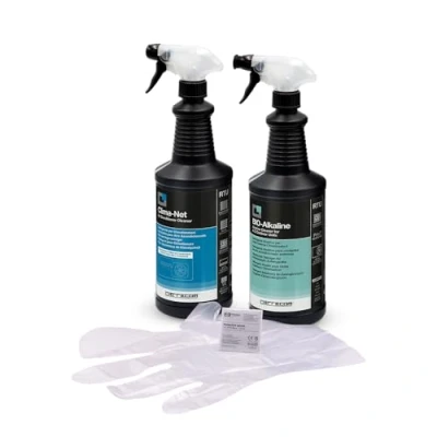 Imagen de ERRECOM Kit limpieza aire acondicionado, incluye Clima Net 1L unidad interna y filtros, detergente alcalino Bio Alkaline tensioactivos biodegradables de externa, guantes