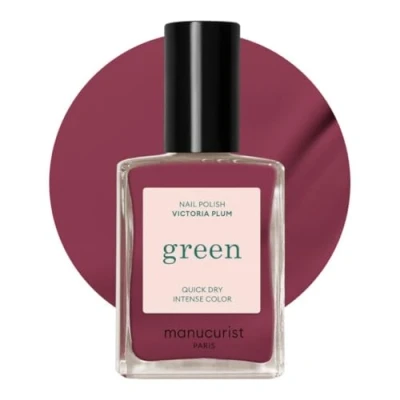 Imagen de MANUCURIST Green Esmalte de Uñas Ciruela Clásico 9 Free Vegano y Origen Biológico (78%) Manicura Profesional 15 ml (VICTORIA PLUM)