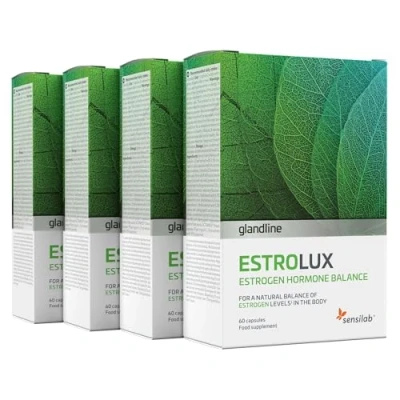 Imagen de EstroLux cápsulas De Estrógeno Yodo, Chlorella, Vitamina B6, Romero, Melisa Producto Natural que Equilibra los Niveles Estrógenos 240 para 120 días Sensilab