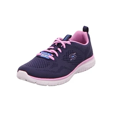 Imagen de Skechers Virtue Kind Favor, Zapatillas Mujer, Malla Azul Marino con Ribete Lavanda, 35 EU