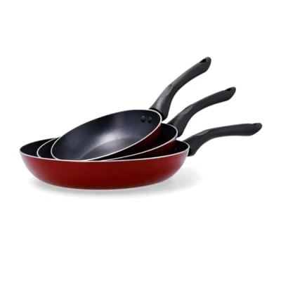 Imagen de QUID CAPPY Set 3 Sartenes Aluminio Estampado 18 22 26Cm burdeos