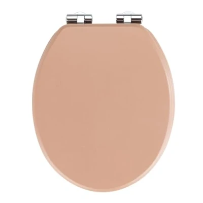 Imagen de Wenko Tapa de WC MDF Cuero, Beige, Duroplast, Marrón, 0 x 46 39 cm