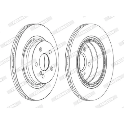 Imagen de FERODO PREMIER DDF1700C Disco de freno 300 22 5 ventilado revestido con tornillos MERCEDES BENZ: Clase C Berlina, Coupé, T modell