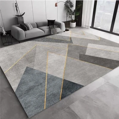 Imagen de Jeeeun Geometric Rug, Living Room Rugs Large, Non Slip Rugs, Modern Washable Rug for Home Decor Floor Mat (C,120CM*160CM)