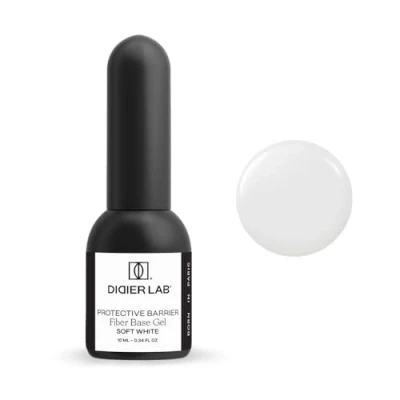 Imagen de Didier Lab Premium Fiber Base Uñas Semipermanentes Soft White Pintauñas Fortalecedor de Esmaltes Para Con Vitaminas Gel LED y UV