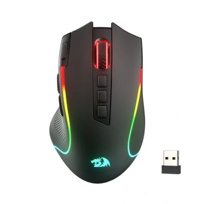 Imagen de Redragon M612 PRO RGB Gaming Ratón 8000 DPI con cable/inalámbrico Gamer Mouse 9 botones programables y 6 modos de retroiluminación BT &amp; 2.4G Soporte software inalámbrico